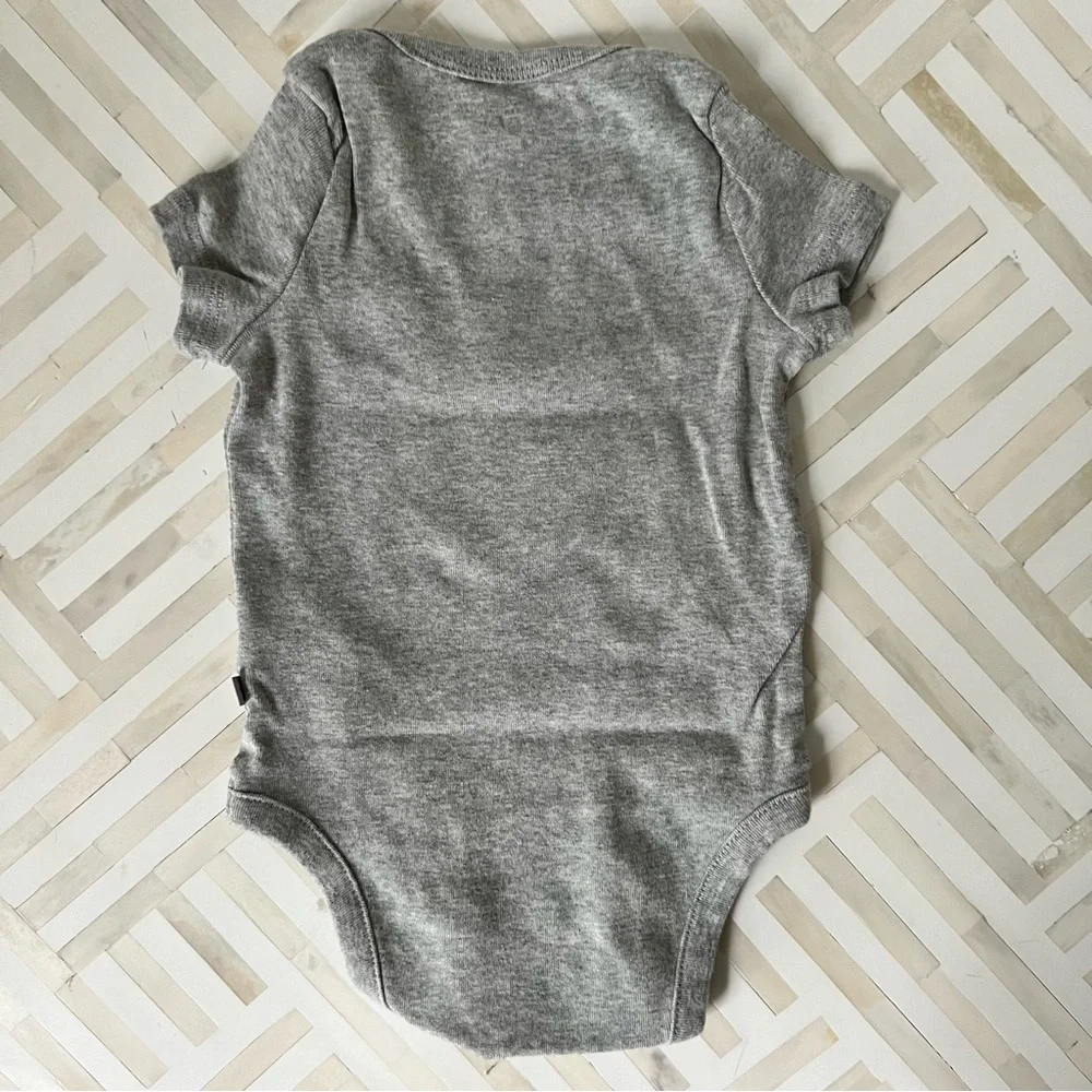 GAP Baby Superstar Grey Cotton Onesie, 12-18mo